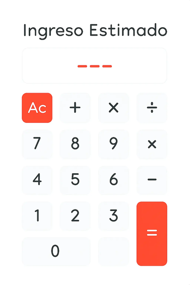 Image showing the illustration of a simple white calculator with its usual addition, subtraction and division operations.